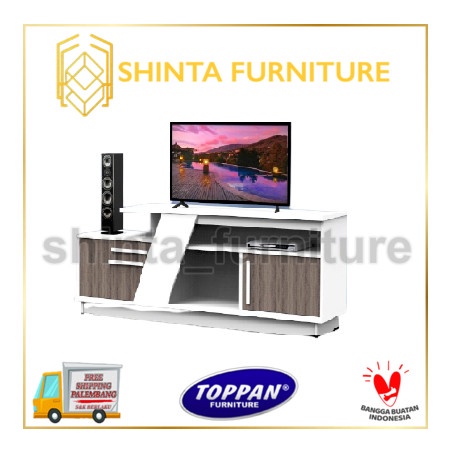 Lemari TV Minimalis Buffet TV Putih Meja TV Toppan
