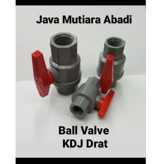 Ball Valve drat 11/2" KDJ Bolt FA drat PVC 11/2" stop kran hendel PVC 11/2"