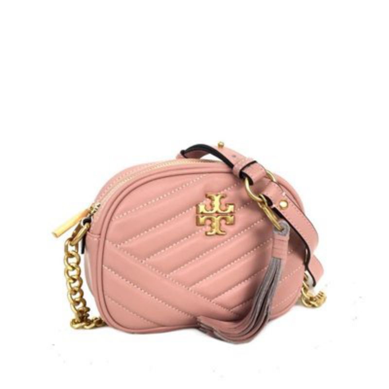 Tory Burch Kira Chevron Small Camera Bag Pink