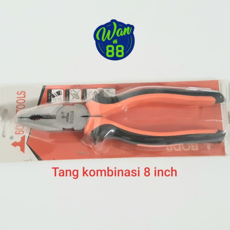 Tang Kombinasi / Serba guna Boda 8 inch Chrome Plated gagang karet