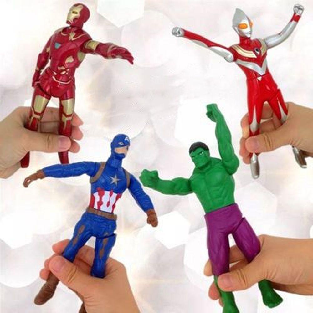 Needway Action Figure Plastik Marvel Mainan Iron Man Captain America Boneka Super Hero Hulk Collection Model