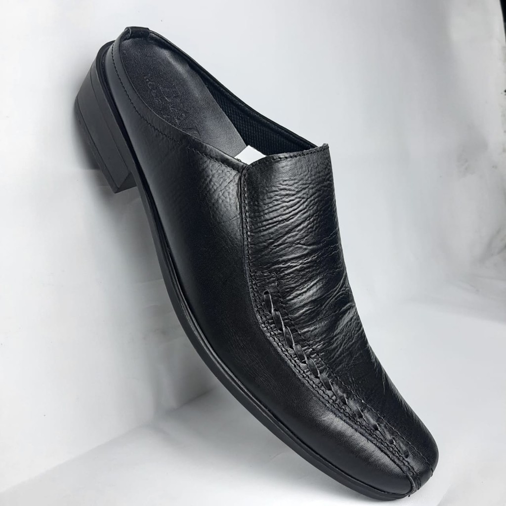 Sepatu Selop Pria Kulit Asli Sandal Bustong Laki laki Asli Garut