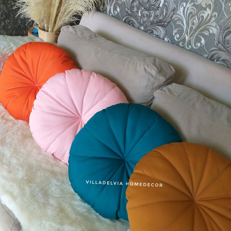Round Pillow/Bantal Bulat Sofa/Bantal Kursi Bulat/Bantal Bulat Katun/Bantal Ruang Tamu