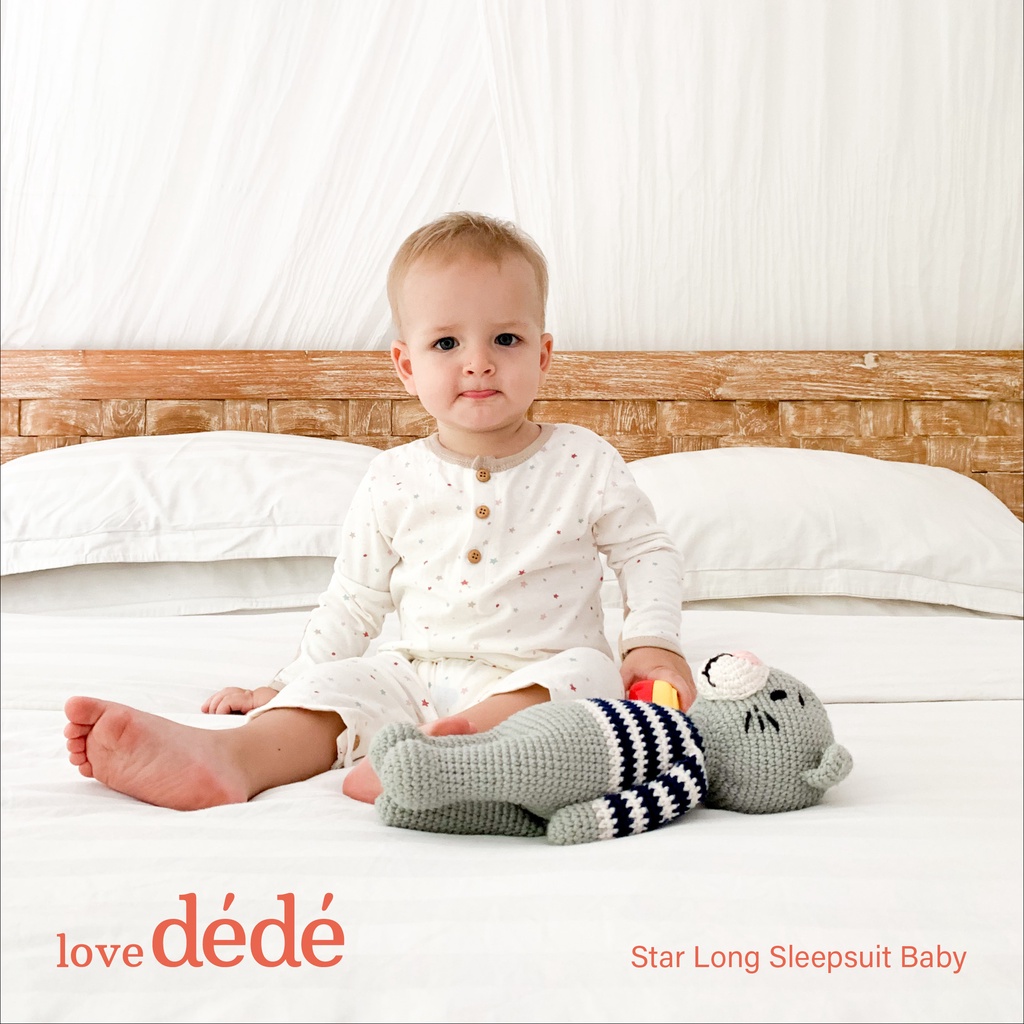 lovedede - Star Long Sleepsuit Baby - Baju Tidur Bayi Romper Bayi Jumpsuit Bayi