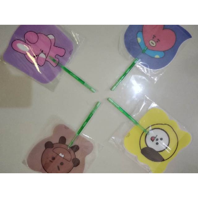 grosir  KIPAS PLIWITAN BT21 ATAU BTS 6 PCS KEKINIAN