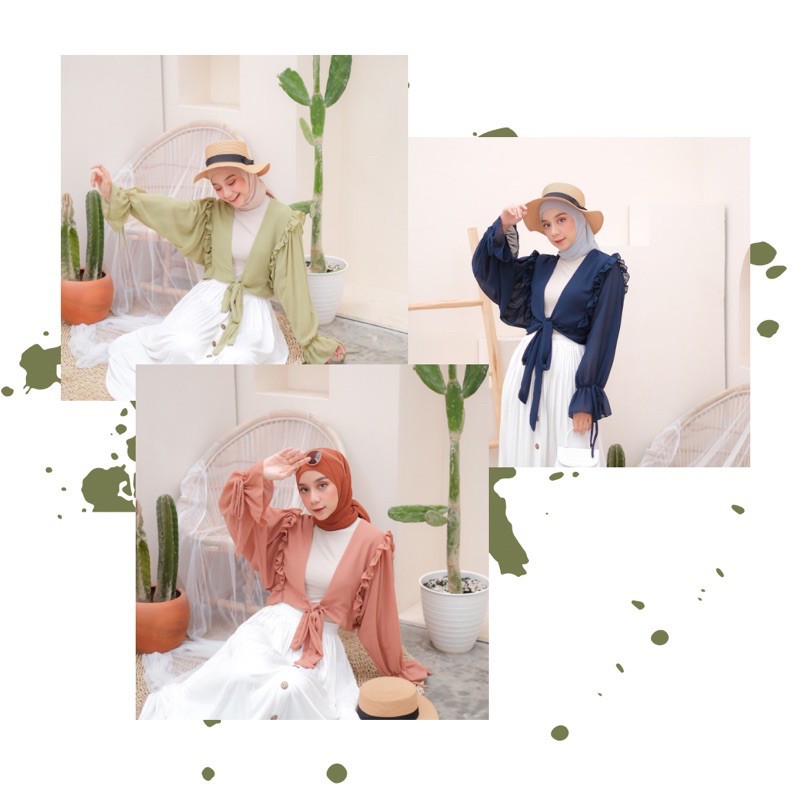 Special Price  CLASSY OUTER ( crop outer ruffle )