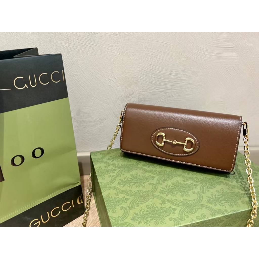 Original Gucci 1955 Horsebit Woc Organ Bag Chain Crossbody Bag