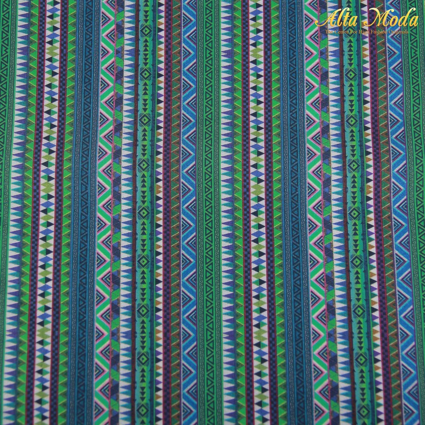 

Alta Moda Cotton Shirting Hijau Motif Segitiga Warna-Warni (1M)
