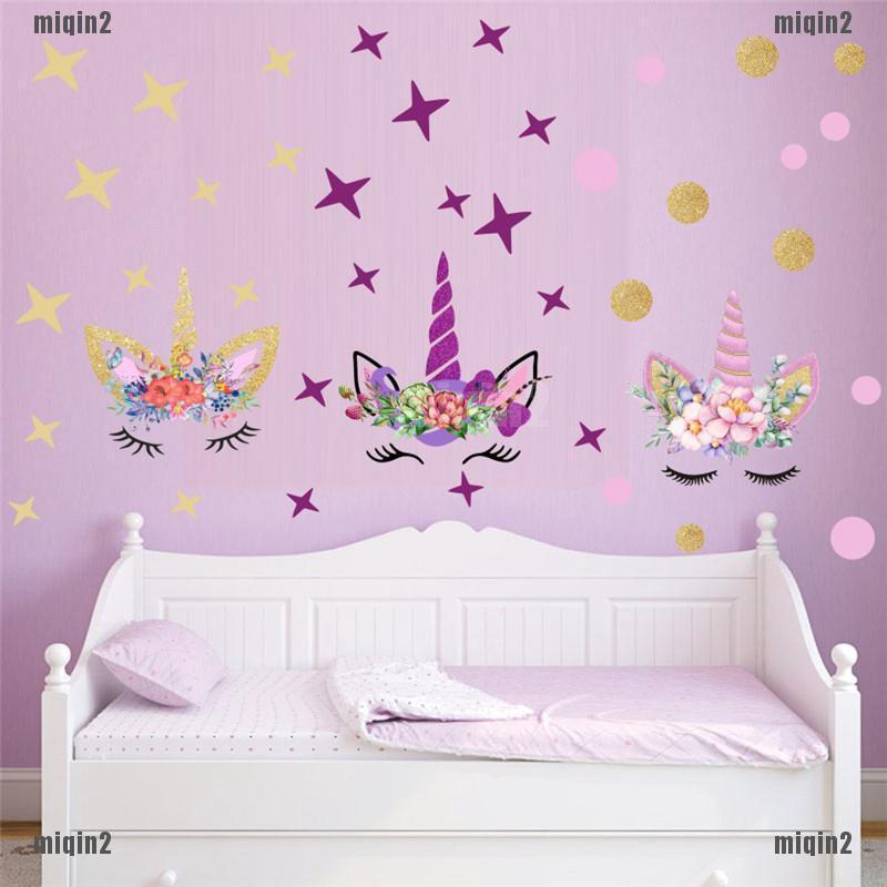 10+ Ide Stiker Kamar Tidur Unicorn