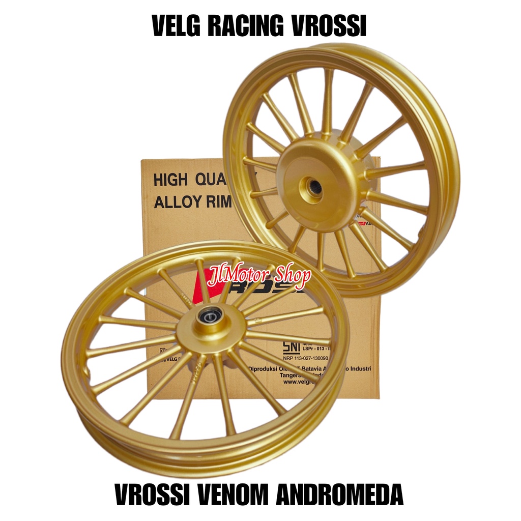 PELEK VELG RACING ROSSI MIO S M3 XEON SOUL GT FINO XRIDE 125 BEAT SCOOPY VARIO 110 125 150 160 GENIO SPACY FREEGO MIO SPORTY MIO SMILE MIO Z MIO GEAR MERK VROSSI VENOM COMET