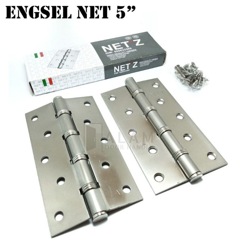 engsel 5 inch engsel khusus pintu rumah besar engsel pintu baut 5 murkah merek NET