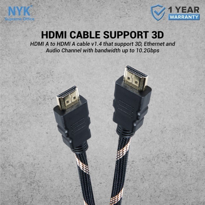 NYK Kabel HDMI 1,5Meter Versi 2.0 Full HD 4K 1080P