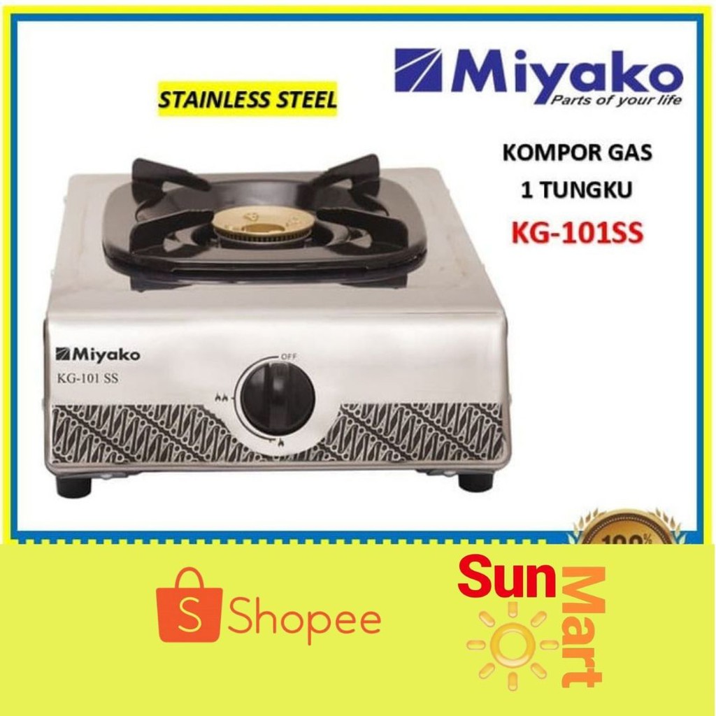 BEST PRICE !! Kompor Gas Miyako KG- 101SS 101 SS Stainless Steel Mewah