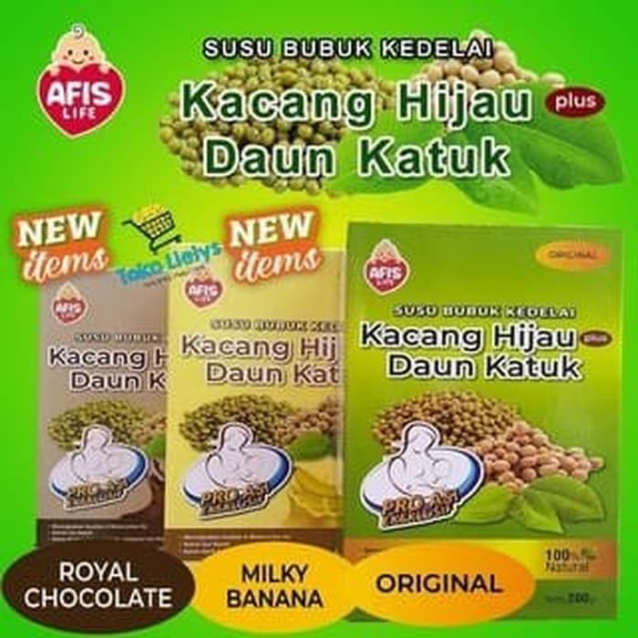 Makassar ! AFIS ASI Booster Susu Kacang Kedelai Daun Katuk 200 GR