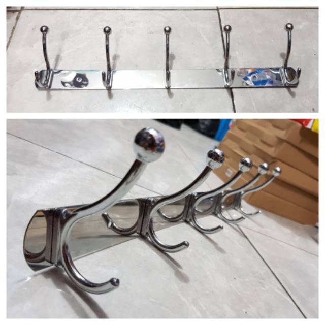 gantungan baju stainless/ kapstok super tebal 45cm