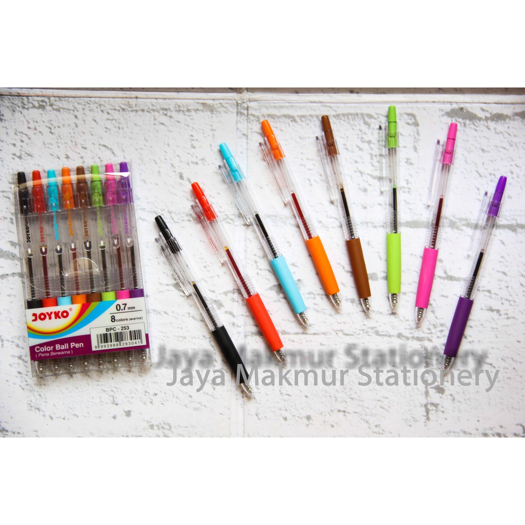 Pen warna Joyko set 8 warna BPC-253 0.7 mm