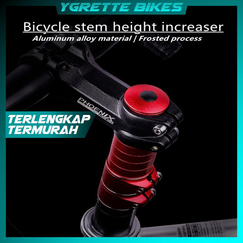 YGRETTE - TaffSPORT Fork Extender Sepeda Aluminium - SD53 - Black Keren