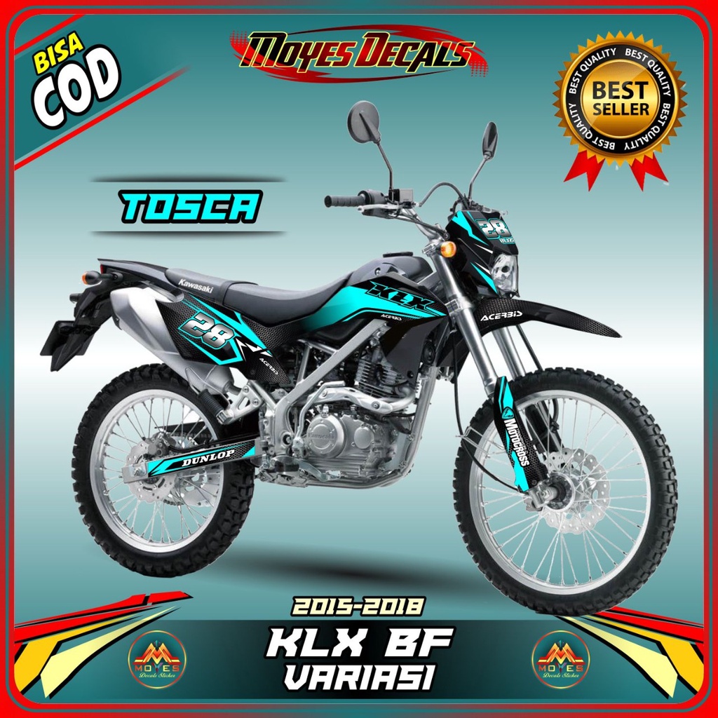 stiker KLX decal KLX Decal stiker full body KLX BF 150 warna hijau tosca