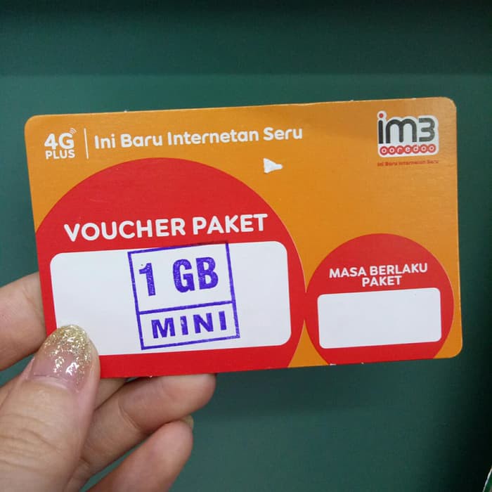 Voucher Kuota Indosat Iam3 Oredoo Mini 1 GB (Total 2.5 GB ALL JARINGAN) 30 HARI