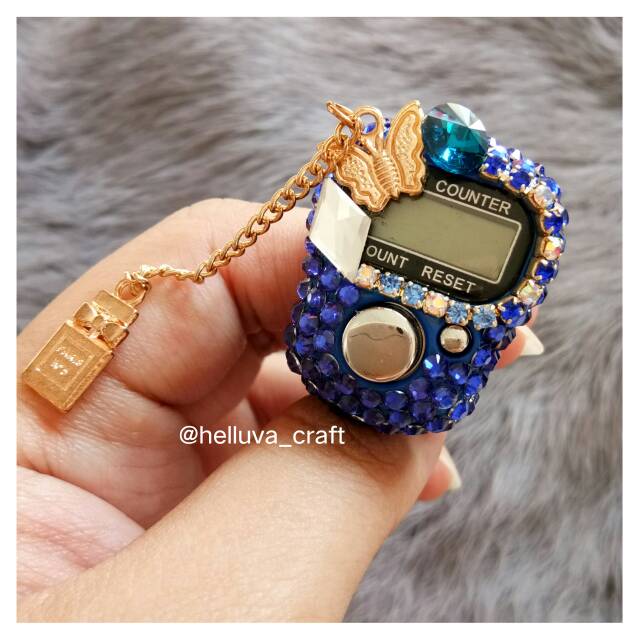 Cincin tasbih digital bling benhur swarovski lucu penghitung Zikir souvenir haji kado unik muslimah