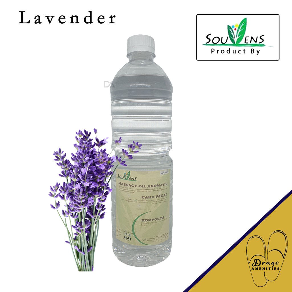 Massage Oil Souvens Minyak Pijat Wangi Aroma Lavender Jasmine Cotton Blossom 1 liter Murah Premium