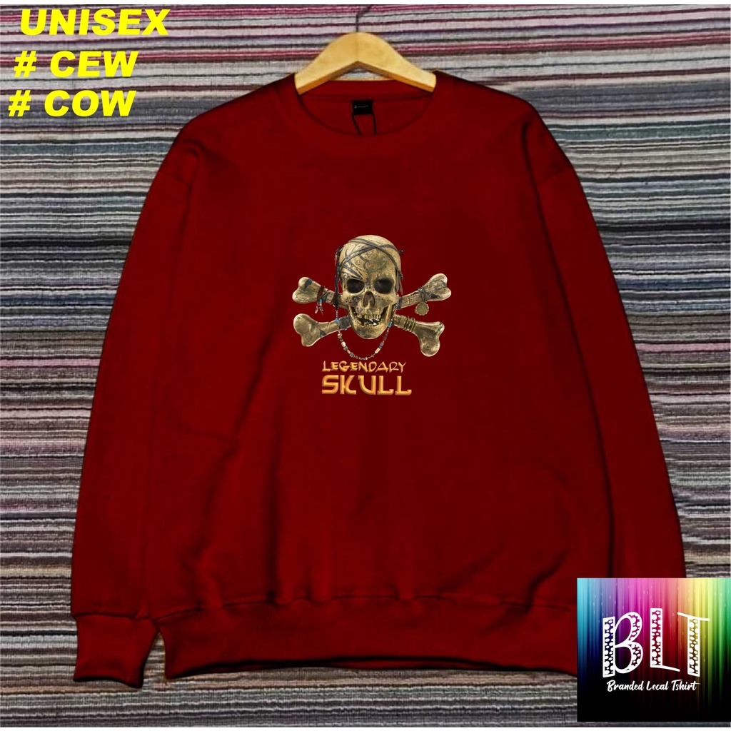 Crewneck Sweater Cotton TENGKORAK LEGENDARY SCHOOL / Sweater Pria/SWEATER WANITA / Sweater Distro / Outerwear Original Terbaru Termurah Terlaris/UNISEX/SWEATER MURAH/SWEATER 2022