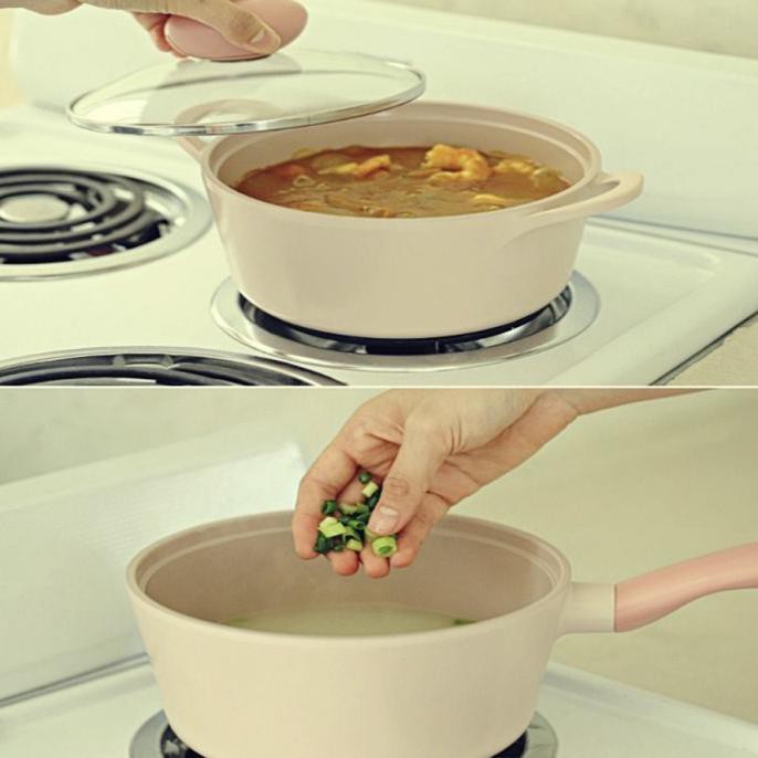 Open Po Set 1 Sauce Pot Casserole Neoflam Sherbet Cookware Sets Fika Termurah