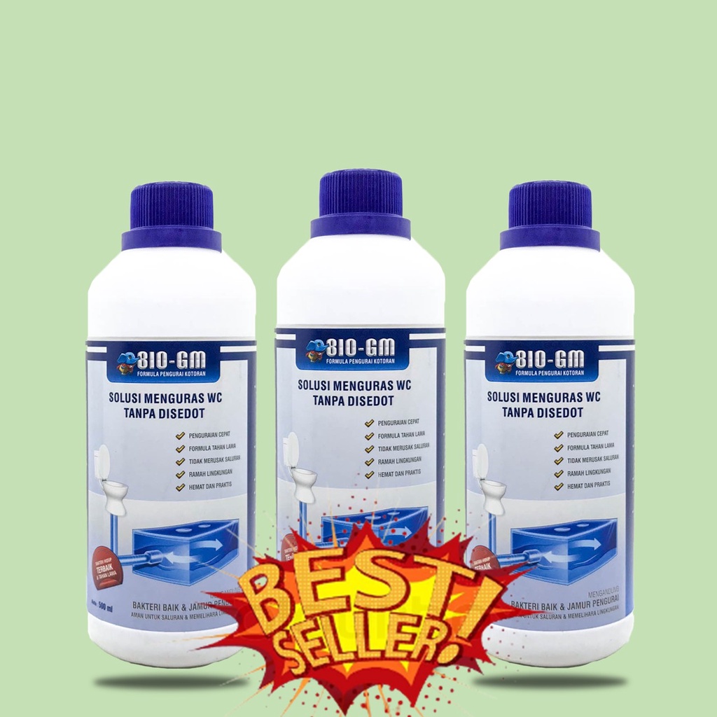 Mengatasi WC / Septic Tank Mampet, Penuh, Luber [BIO GM 500ml] BEST SELLER