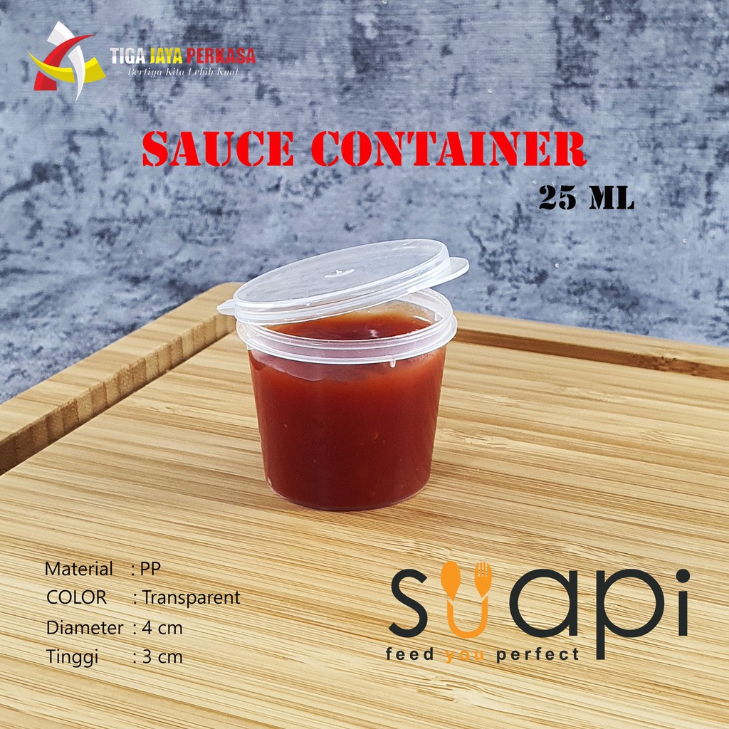 Jual Sauce Container 25 Ml SUAPI Cup Sambal Cup Saos Tempat Saos