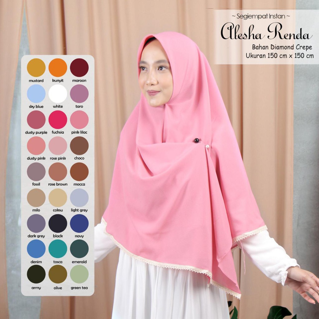 JILBAB SEGIEMPAT KERUDUNG SEGIEMPAT HIJAB SEGIEMPAT AISYAH RENDA