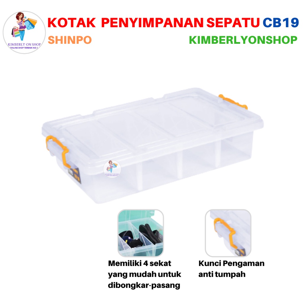 Container Box Kotak Penyimpanan 4 Sekat Shinpo Patriot CB 19