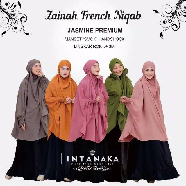 ZAINAH FRENCH NIQAB/khimar set niqab/hijab syari/khimar/hijab/hijab instan/niqab/jilbab syari/jilbab