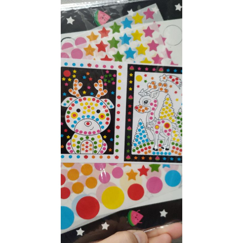 Mainan Edukasi Menempel Sticker dot to dot / Mewarnai