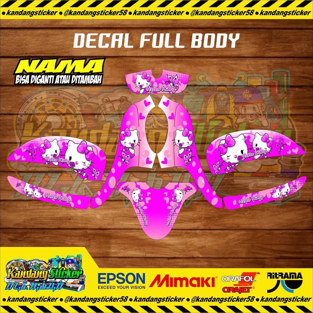 Decal Scoopy FI 2015 Pinky Cute Full Body Pink Lucu