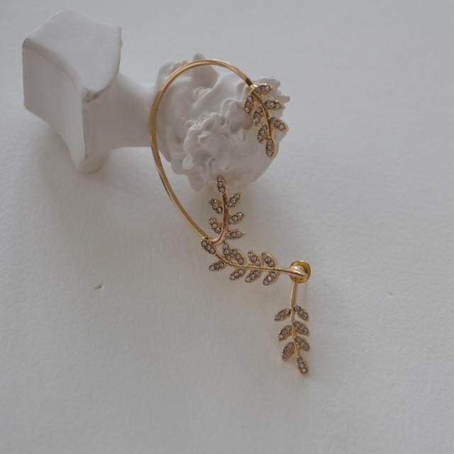 Palme earring with cuff (per 1 pc)