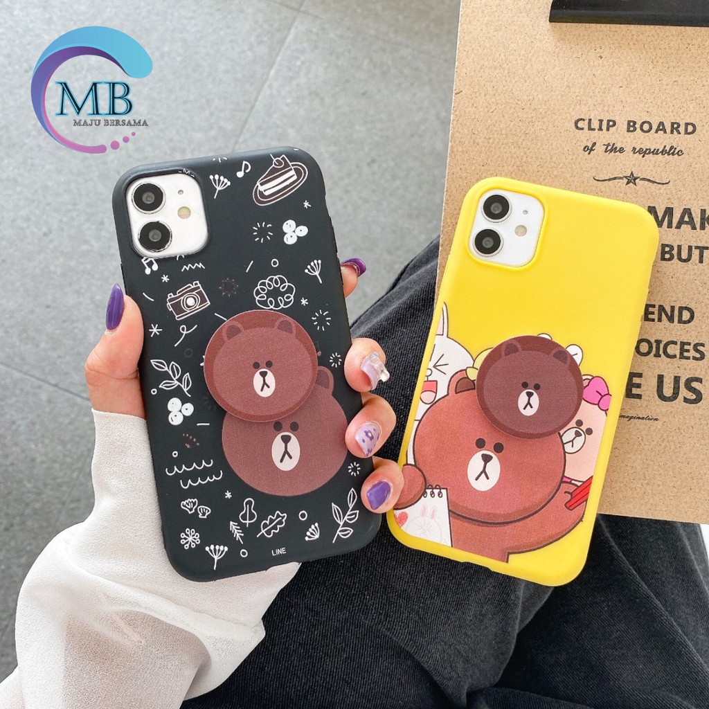 SS261 CASE Popsocket BEAR Oppo F1s A59 A3s A5s A7 A11k A12 A5 A9 2020 A31 A8 MB1147