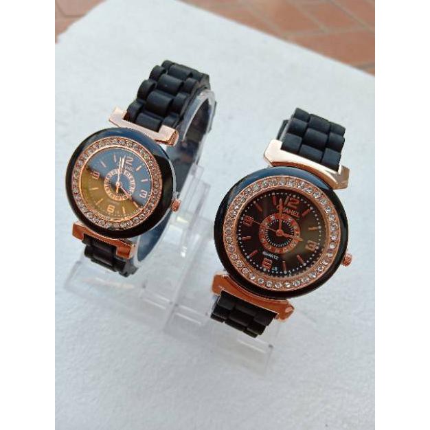 Jam Tangan Chanel Permata Rubber ( COUPLE )