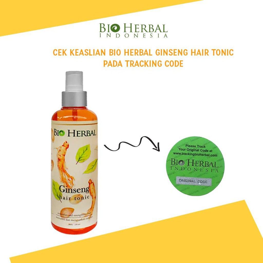 Bio Herbal Ginseng Hair Tonic Ori BPOM Ginseng Penumbuh Penebal Mengatasi Rontok Rambut