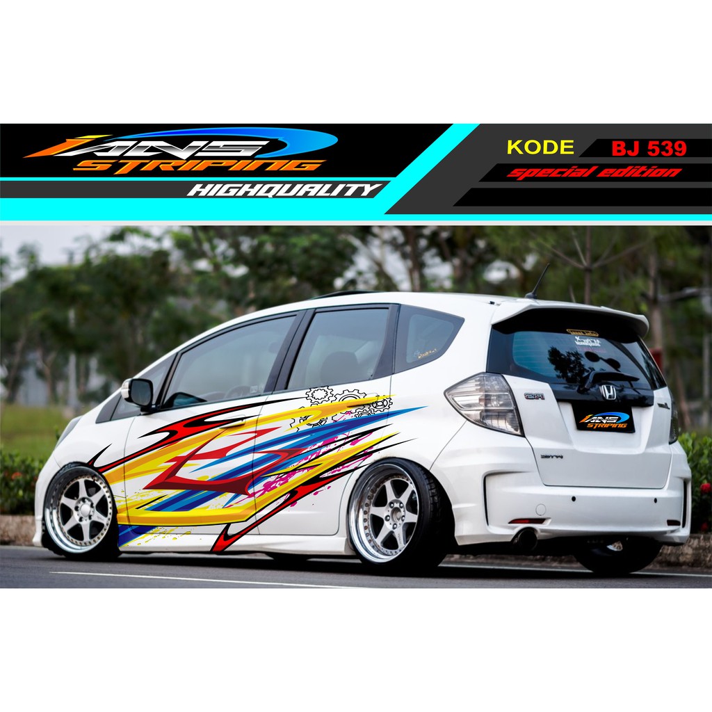 DECAL STICKER MOBIL JAZZ BRIO AGYA SIGRA YARIS SWIFT / STIKER MOBIL TERBARU / STICKER VARIASI MOBIL