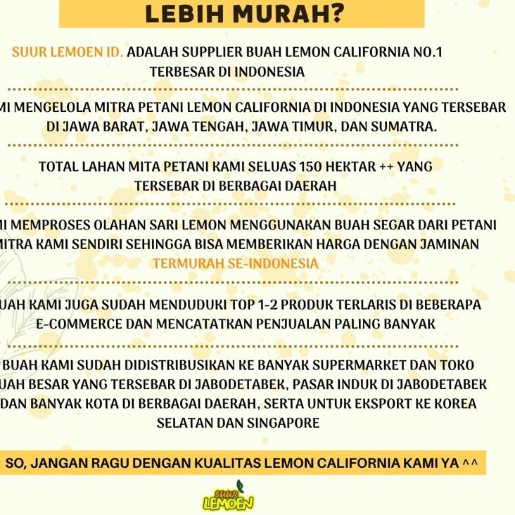 

500 ml Sari Lemon California Murni Tanpa Merk Tanpa Brand ㊙
