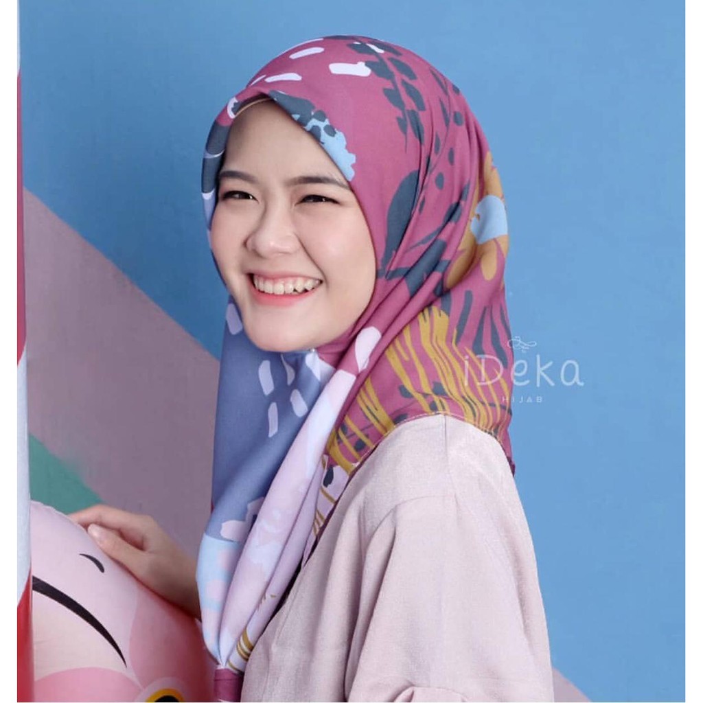 Hijab Fashion Motif IDEKA Persegi Murah