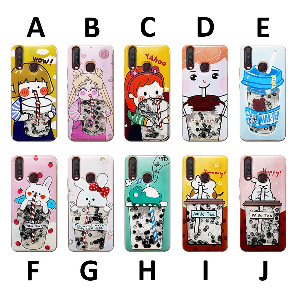 Case Boba Glitter REDMI 8A  NOTE 8 NOTE 8 PRO Water glitter casing Kartun