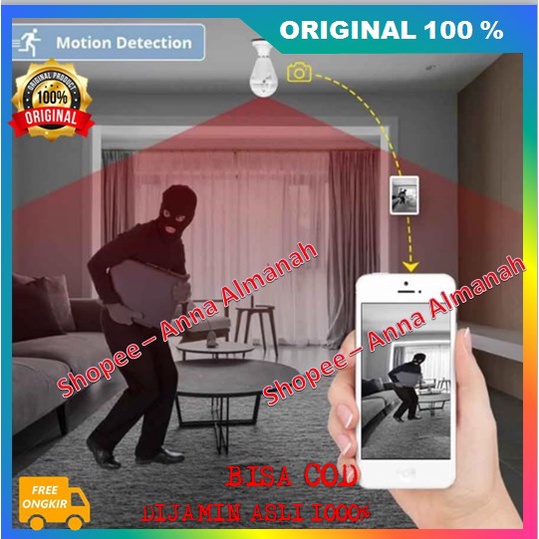 PROMO Lampu Cctv Cctv 360 Bohlam Fitur Canggih Untuk Keamanan Dan Kenyaman Dirumah 100% ASLI ORIGINA