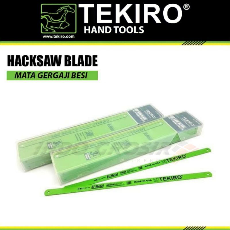 TEKIRO Mata gergaji besi 18TPI 12 inchi Hacksaw Blade 12&quot; hand saw blade Mata Potong Kayu Plastik Pipa Metal Flex