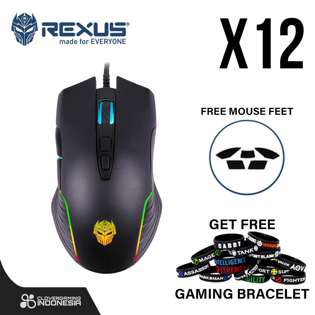 Rexus Xierra X12 RGB Macro Gaming Mouse Shopee Indonesia Rexus Xierra X12 RGB Macro Gaming Mouse Shopee Indonesia