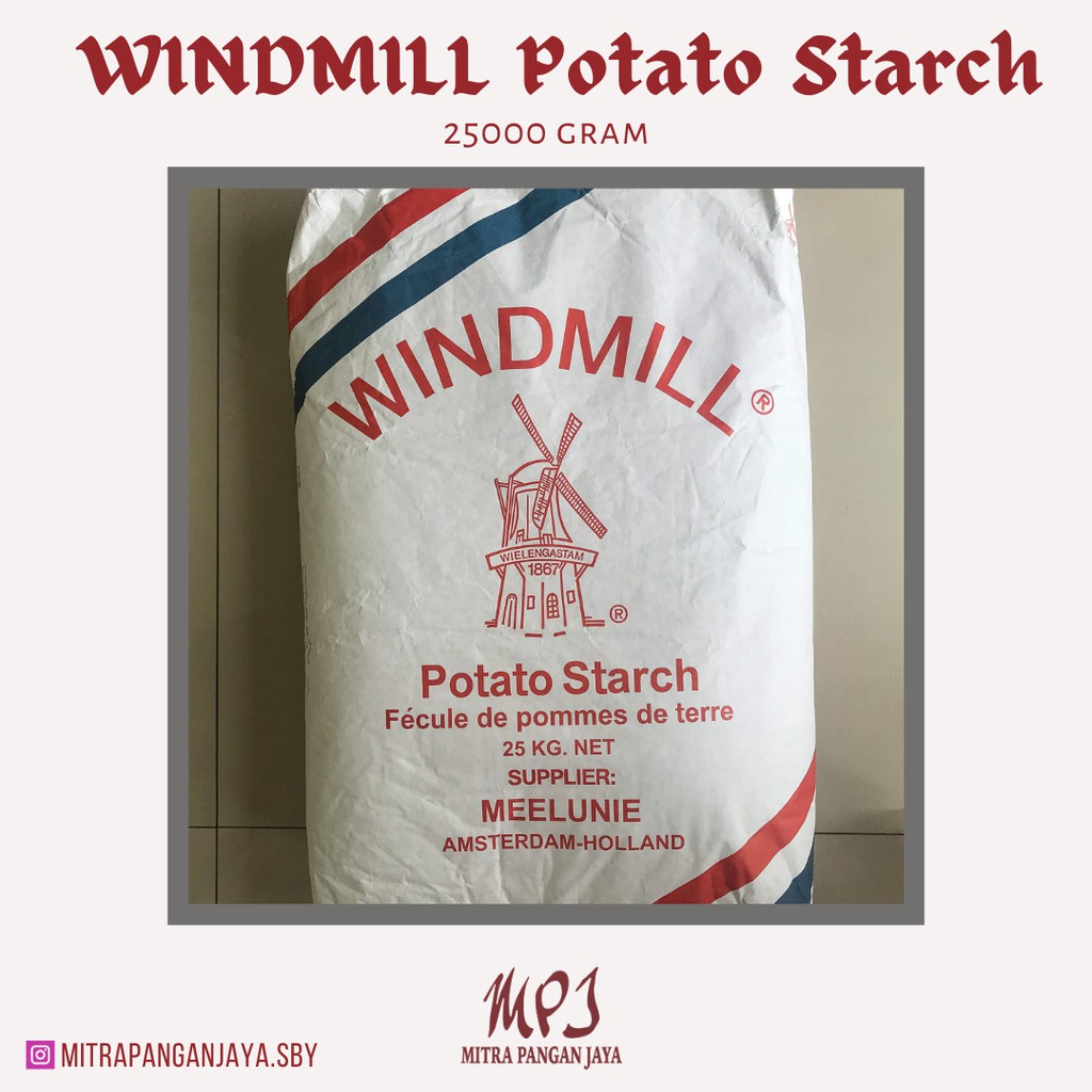 

WINDMILL POTATO STARCH (TEPUNG KANJI PATI KENTANG) 25 kg