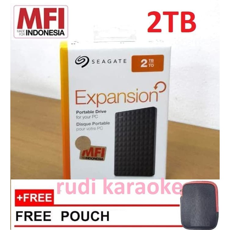 Hardisk Eksternal 2TB 40 Ribu Lagu Karaoke +Software +Free POUCH