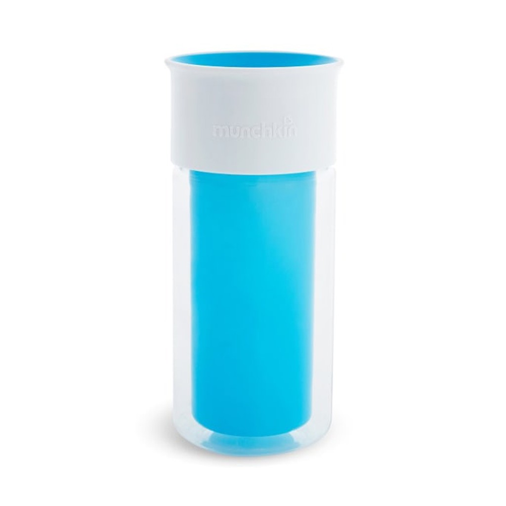 Munchkin Miracle Insulated Sticker Cup Gelas Minum Insulasi Anak Dengan Stiker Blue Biru 266ml