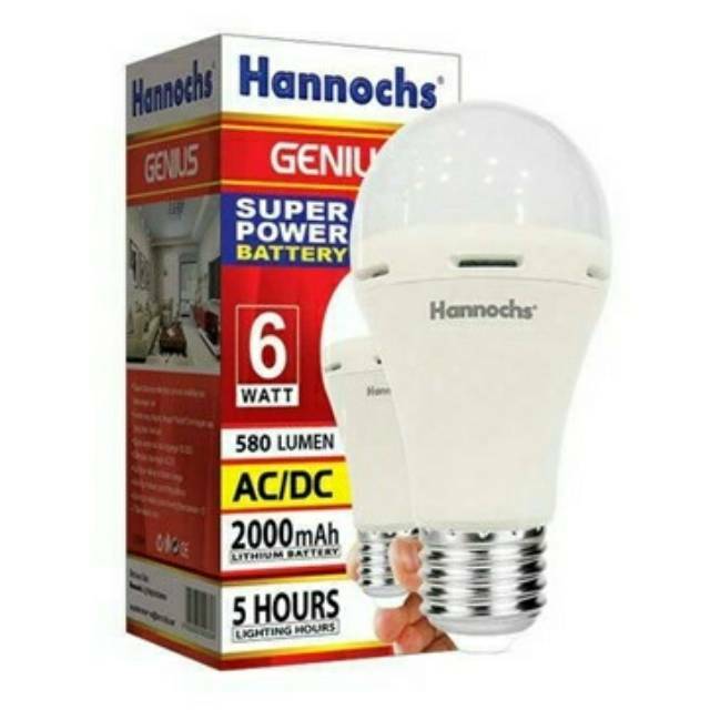 Lampu Led Emergency Hannochs 6w Hannoch Genius 6 Watt