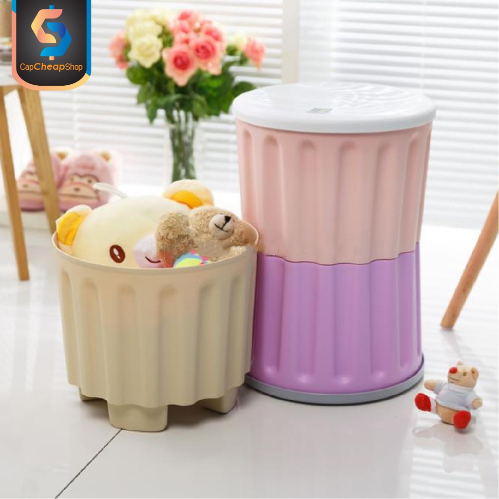 Kursi Plastik Bulat Penyimpanan